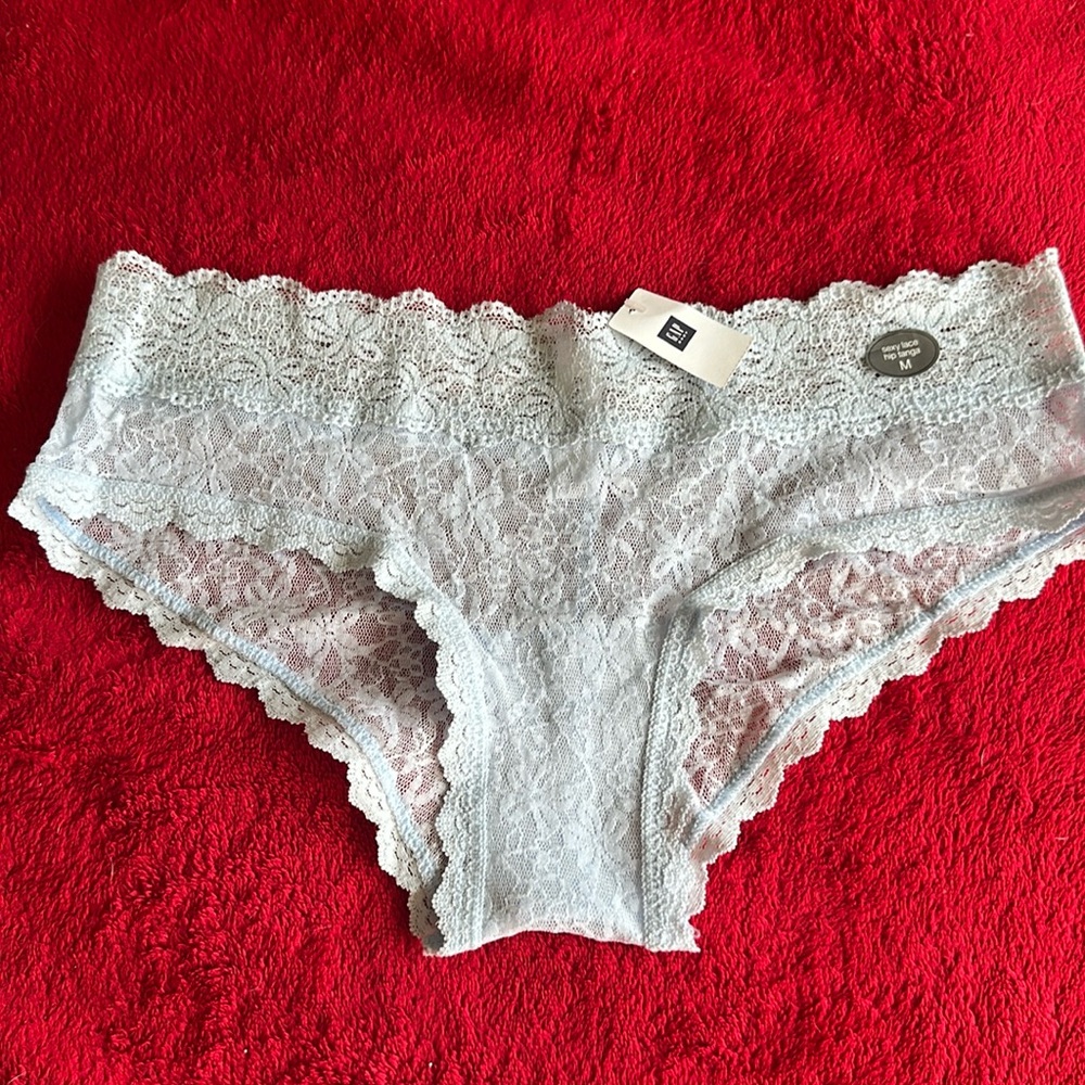 Gap sexy lace Bicoastal blue hip tanga panties.